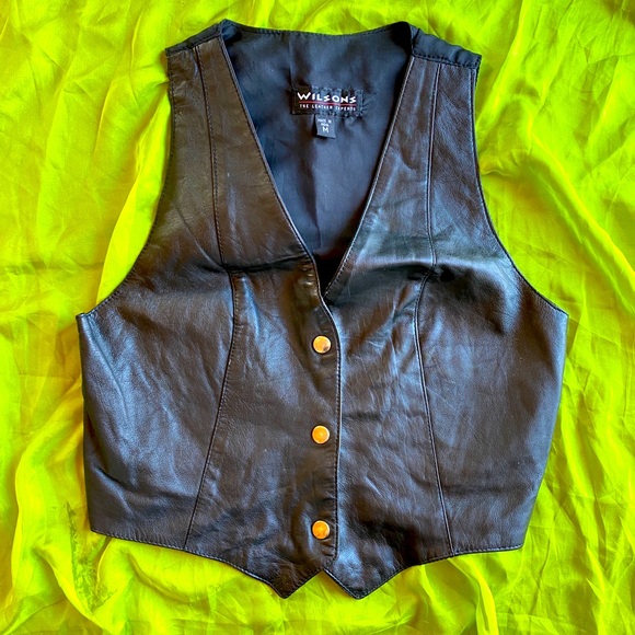 Vintage Wilson’s leather snap vest - Picture 1 of 8